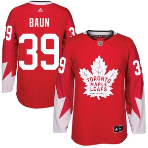 Men's Kyle Baun Toronto Maple Leafs Authentic Alternate Jersey - Red