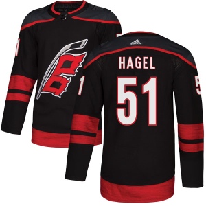 Men's Kyle Hagel Carolina Hurricanes Authentic Alternate Jersey - Black