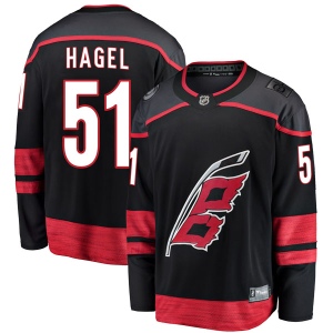 Men's Kyle Hagel Carolina Hurricanes Breakaway Alternate Jersey - Black