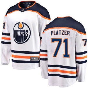 Men's Kyle Platzer Edmonton Oilers Authentic Away Breakaway Jersey - White