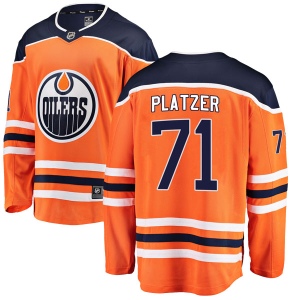 Men's Kyle Platzer Edmonton Oilers Authentic r Home Breakaway Jersey - Orange