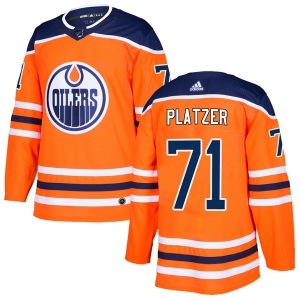 Men's Kyle Platzer Edmonton Oilers Authentic r Home Jersey - Orange