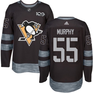 Men's Larry Murphy Pittsburgh Penguins Authentic 1917-2017 100th Anniversary Jersey - Black