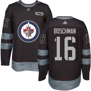 Men's Laurie Boschman Winnipeg Jets Authentic 1917-2017 100th Anniversary Jersey - Black