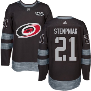 Men's Lee Stempniak Carolina Hurricanes Authentic 1917-2017 100th Anniversary Jersey - Black