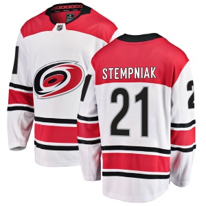 Men's Lee Stempniak Carolina Hurricanes Breakaway Away Jersey - White