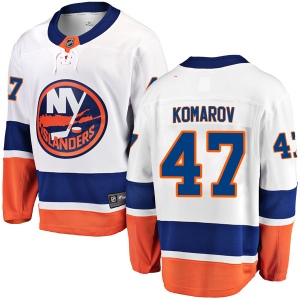 Men's Leo Komarov New York Islanders Breakaway Away Jersey - White