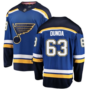 Men's Liam Dunda St. Louis Blues Breakaway Home Jersey - Blue