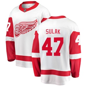 Men's Libor Sulak Detroit Red Wings Breakaway Away Jersey - White