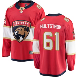 Men's Linus Hultstrom Florida Panthers Breakaway Home Jersey - Red