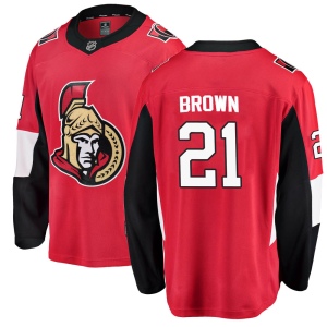 Men's Logan Brown Ottawa Senators Breakaway Home Jersey - Red