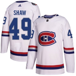 Men's Logan Shaw Montreal Canadiens Authentic 2017 100 Classic Jersey - White