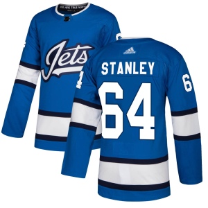 Men's Logan Stanley Winnipeg Jets Authentic Alternate Jersey - Blue