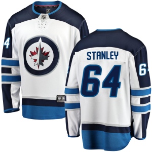 Men's Logan Stanley Winnipeg Jets Breakaway Away Jersey - White