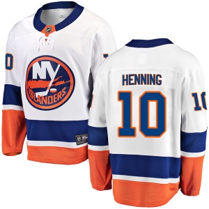 Men's Lorne Henning New York Islanders Breakaway Away Jersey - White