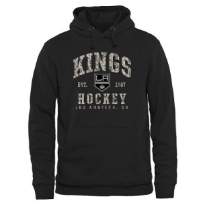 Men's Los Angeles Kings Camo Stack Pullover Hoodie - Black