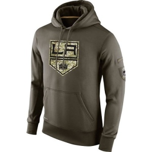 Men's Los Angeles Kings Salute To Service KO Performance Hoodie - Olive