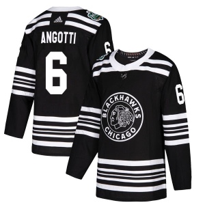 Men's Lou Angotti Chicago Blackhawks Authentic 2019 Winter Classic Jersey - Black