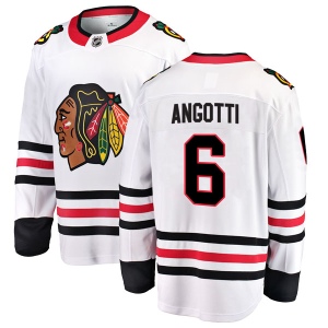 Men's Lou Angotti Chicago Blackhawks Breakaway Away Jersey - White