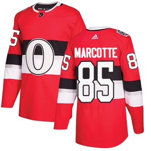 Men's Louick Marcotte Ottawa Senators Authentic 2017 100 Classic Jersey - Red