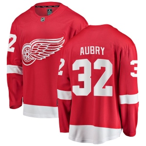 Men's Louis-Marc Aubry Detroit Red Wings Breakaway Home Jersey - Red