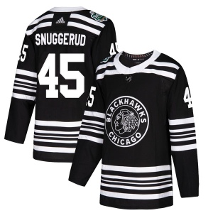 Men's Luc Snuggerud Chicago Blackhawks Authentic 2019 Winter Classic Jersey - Black