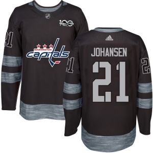 Men's Lucas Johansen Washington Capitals Authentic 1917-2017 100th Anniversary Jersey - Black