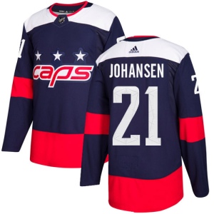 Men's Lucas Johansen Washington Capitals Authentic 2018 Stadium Series Jersey - Navy Blue