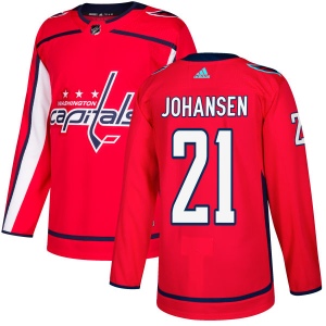 Men's Lucas Johansen Washington Capitals Authentic Jersey - Red