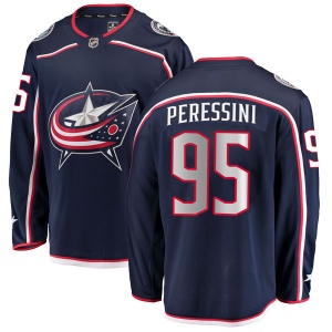 Men's Lucas Peressini Columbus Blue Jackets Breakaway Home Jersey - Navy