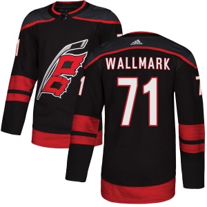 Men's Lucas Wallmark Carolina Hurricanes Authentic Alternate Jersey - Black