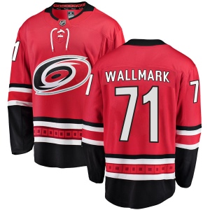 Men's Lucas Wallmark Carolina Hurricanes Breakaway Home Jersey - Red