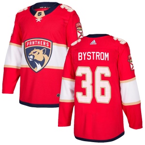 Men's Ludwig Bystrom Florida Panthers Authentic Home Jersey - Red