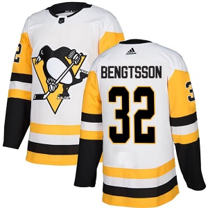 Men's Lukas Bengtsson Pittsburgh Penguins Authentic Away Jersey - White