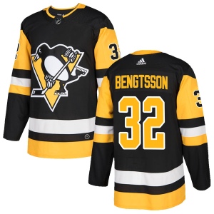 Men's Lukas Bengtsson Pittsburgh Penguins Authentic Home Jersey - Black