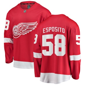 Men's Luke Esposito Detroit Red Wings Breakaway Home Jersey - Red