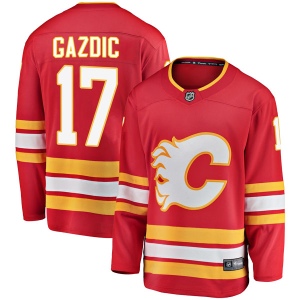 Men's Luke Gazdic Calgary Flames Breakaway Alternate Jersey - Red