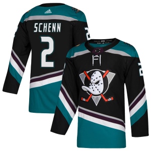 Men's Luke Schenn Anaheim Ducks Authentic Teal Alternate Jersey - Black