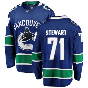 Men's MacKenze Stewart Vancouver Canucks Breakaway Home Jersey - Blue