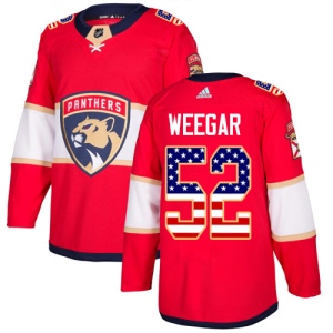 Men's MacKenzie Weegar Florida Panthers Authentic USA Flag Fashion Jersey - Red