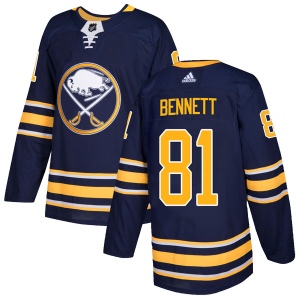 Men's Mac Bennett Buffalo Sabres Authentic Home Jersey - Navy