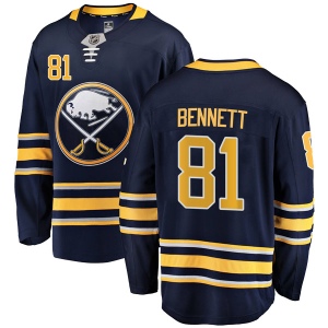 Men's Mac Bennett Buffalo Sabres Breakaway Home Jersey - Navy Blue