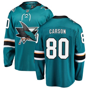 Men's Macauley Carson San Jose Sharks Breakaway Home Jersey - Teal