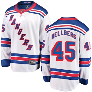 Men's Magnus Hellberg New York Rangers Breakaway Away Jersey - White