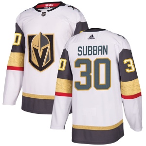 Men's Malcolm Subban Vegas Golden Knights Authentic White Away Jersey - Gold