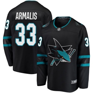 Men's Mantas Armalis San Jose Sharks Breakaway Alternate Jersey - Black