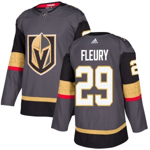 Men's Marc-Andre Fleury Vegas Golden Knights Authentic Gray Jersey - Gold