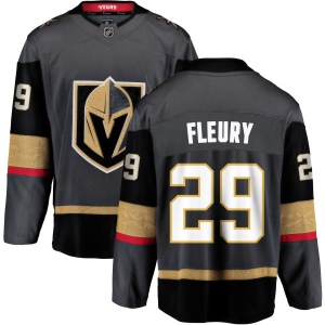 Men's Marc-Andre Fleury Vegas Golden Knights Black Home Breakaway Jersey - Gold