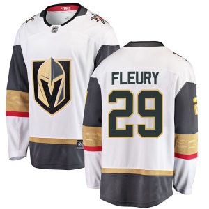 Men's Marc-Andre Fleury Vegas Golden Knights Breakaway White Away Jersey - Gold