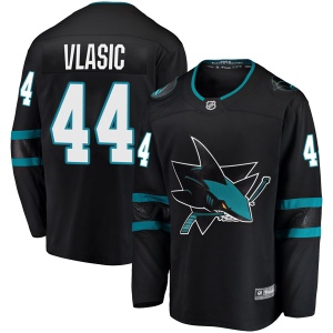 Men's Marc-Edouard Vlasic San Jose Sharks Breakaway Alternate Jersey - Black